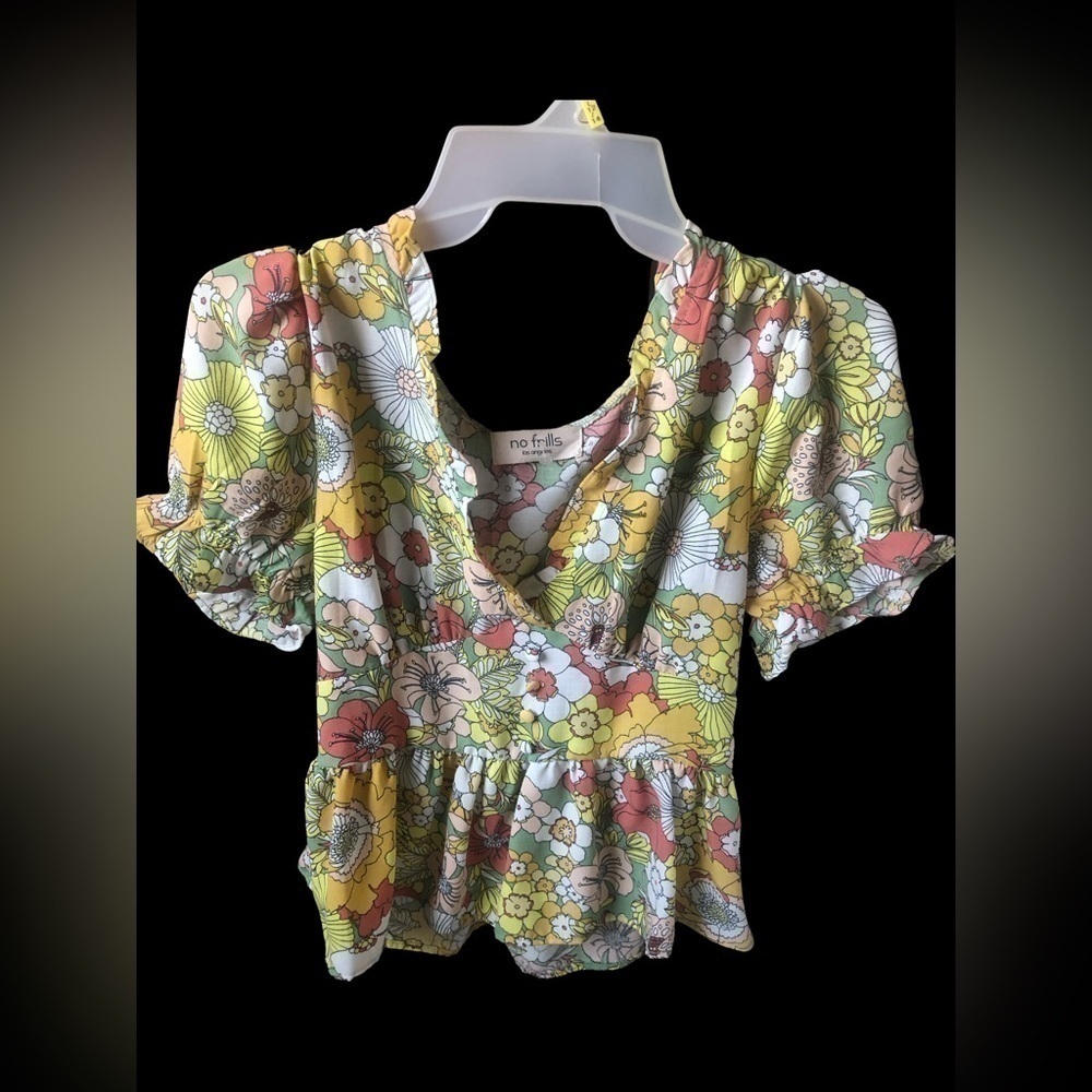 No Frills Los Angeles; Yellow blouse; Size Small
